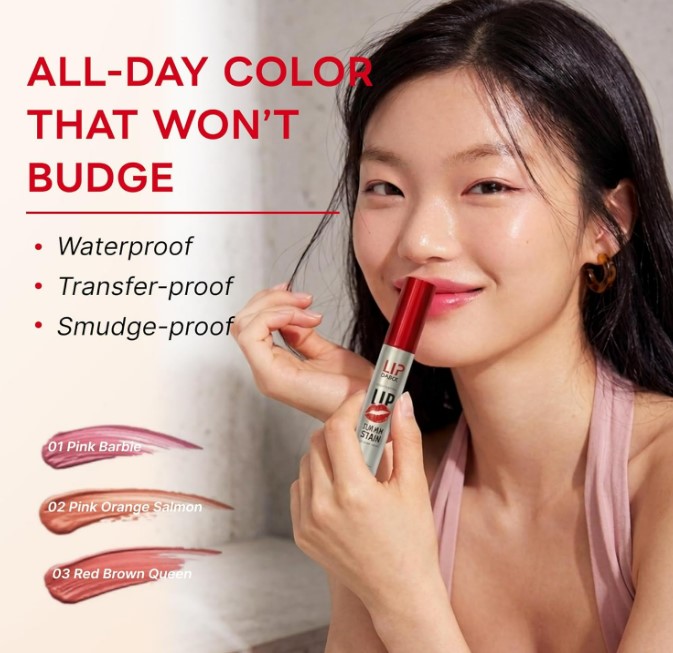 Peel Off Lip Stain #03 Red Brown, Waterproof Matte Lip Tint — image 2