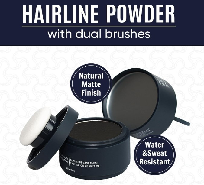 Black Hairline Powder, Gray & Bald Spot Concealer — image 2